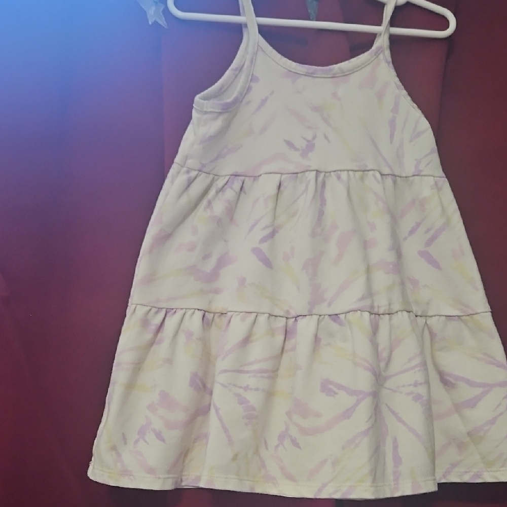 Charming Pastel Tie-Dye Kids Dress